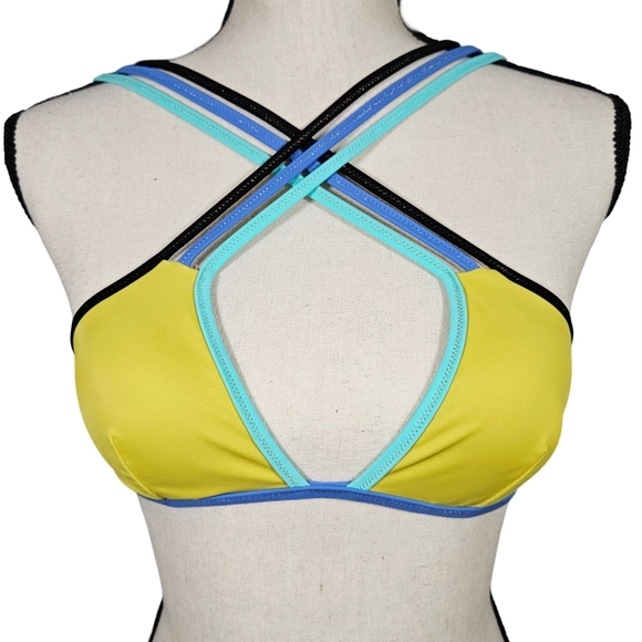 Victoria's Secret Other - Victoria's Secret Strappy Triangle Bikini Top, Neon Green, XS